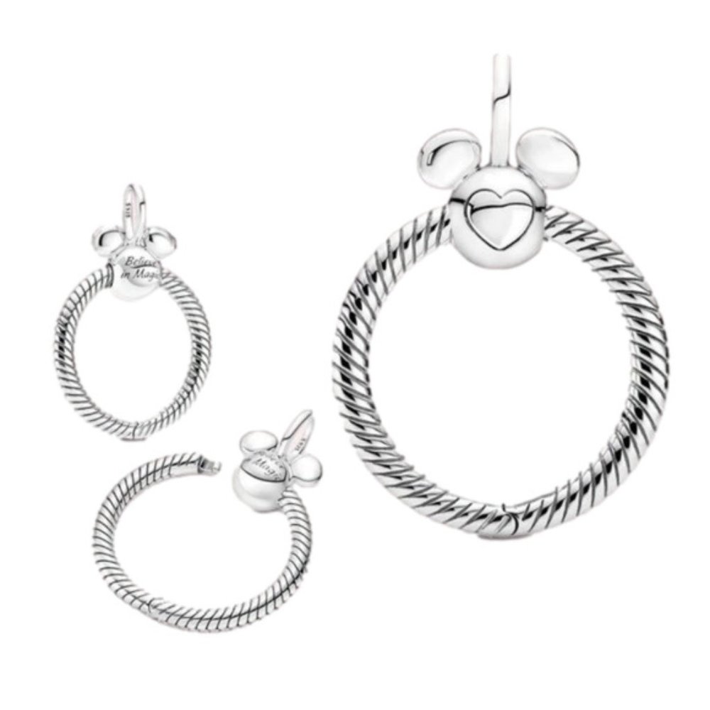 Sterling Silver Disney Mickey Mouse O Pendant